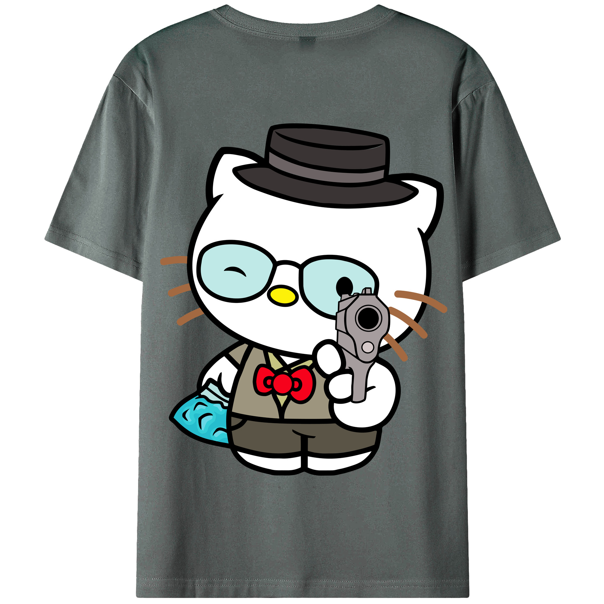 （画像用） Hello Kitty ハローキティ 綿100％半袖Tシャツ（背面プリント）